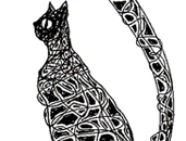 ilustración. diseño. gato. arlequín