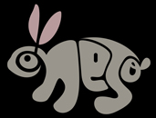 diseño. conejo. palabras graficadas. grafalabras